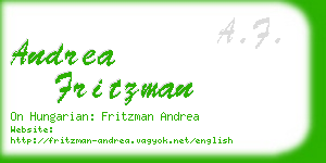 andrea fritzman business card